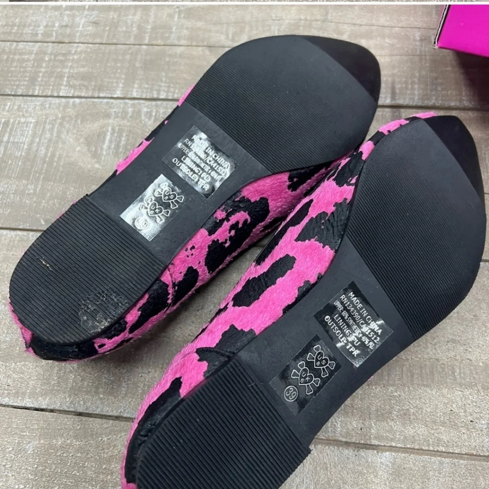 Abbey Dawn by Avril Lavigne Rebel Yell Punk Flattie in Hot Pink, skull - Picture 7 of 15